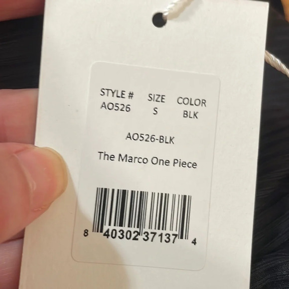 Andie The Marco One Piece Rib Swimsuit Black Size S NWT - Picture 5 of 7